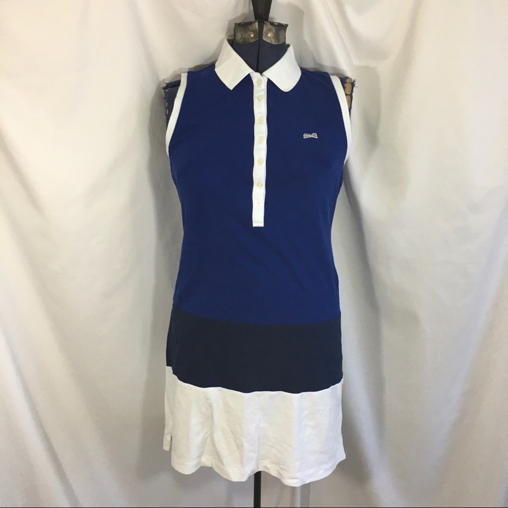 Le Tigre Polo Dress Sleeveless Medium Blue Shirt